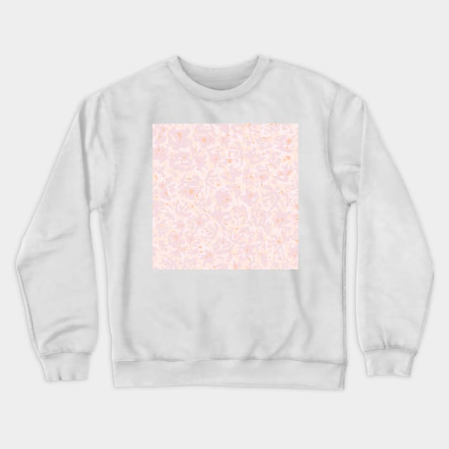 Abstract pink and peach organic shapes Crewneck Sweatshirt by marufemia